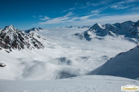 Skitour Pirchkogel - erste Lifte wieder in Sichtweite