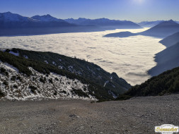 Gacher Blick über dem Hochnebel