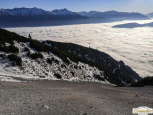 Gacher Blick über dem Hochnebel