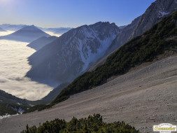Gacher Blick über dem Hochnebel