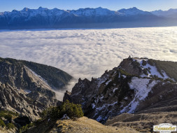 Gacher Blick über dem Hochnebel