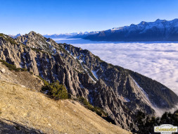 Gacher Blick über dem Hochnebel