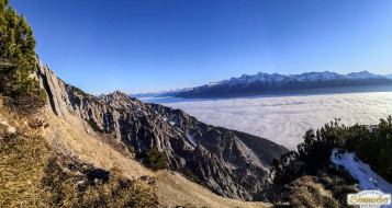Gacher Blick über dem Hochnebel