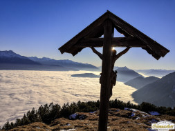 Gacher Blick über dem Hochnebel