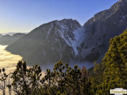 Gacher Blick über dem Hochnebel